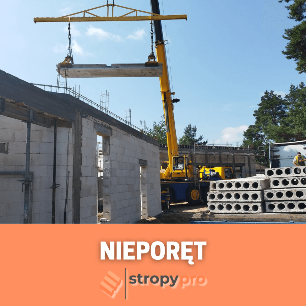 Montaż na domu jednorodzinnym - stropy betonowe prefabrykowane StropyPro Nieporęt