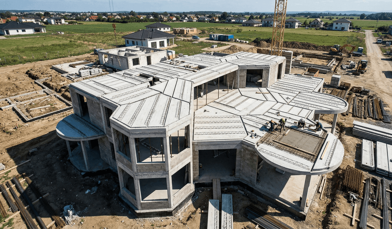 Strop Filigran przy nieregularnych kształtach – jak projektować bez ograniczeń?